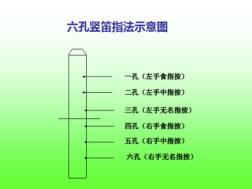 六孔竖笛指法示意图ppt课件