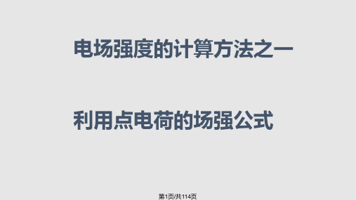 静电场习题课讲稿PPT课件