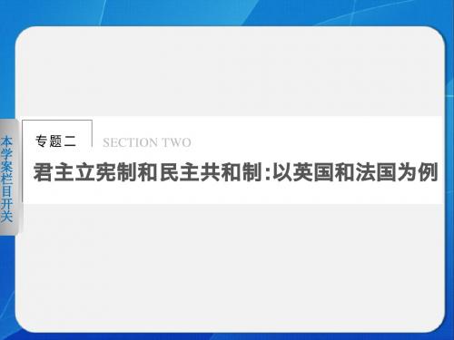 高中政治专题二 学案1英国国王与君主立宪制