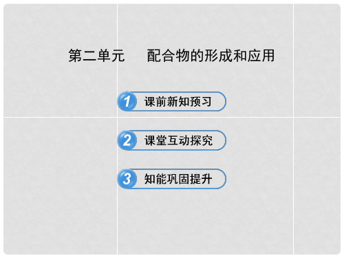 高中化学 4.2 配合物的形成和应用课件 苏教版选修3