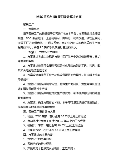 MES系统与ER接口设计解决方案