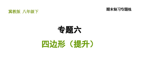 冀教版八年级下册数学 期末复习专题练 专题6.四边形(提升) 习题课件