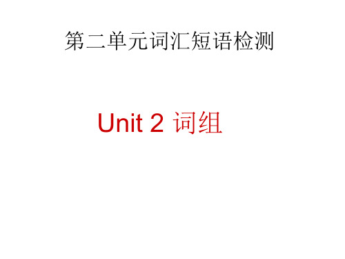 牛津高中英语模块3-unit2 词汇短语