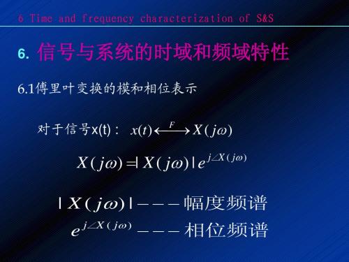 高频电子线路第六章信号与系统的时域和频域特性