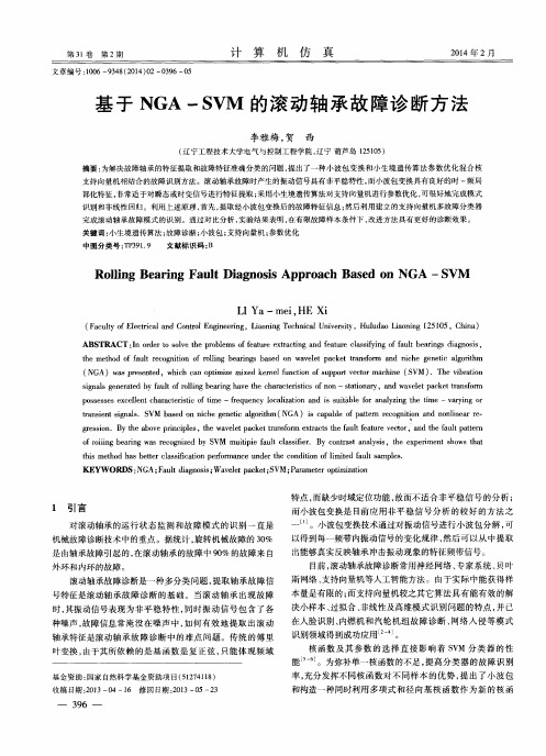 基于NGA—SVM的滚动轴承故障诊断方法