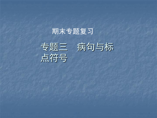 2019秋人教部编版八年级语文上册作业课件：专题三 病句与标点符号(共45张PPT)