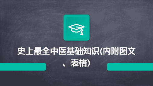 史上最全中医基础知识(内附图文、表格)