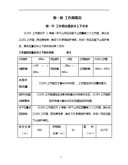 21203工作面炮采作业规程1解读