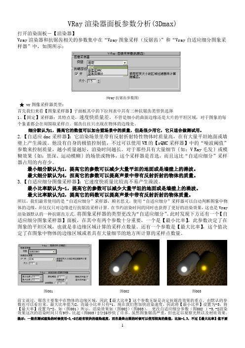 VRay渲染器面板参数