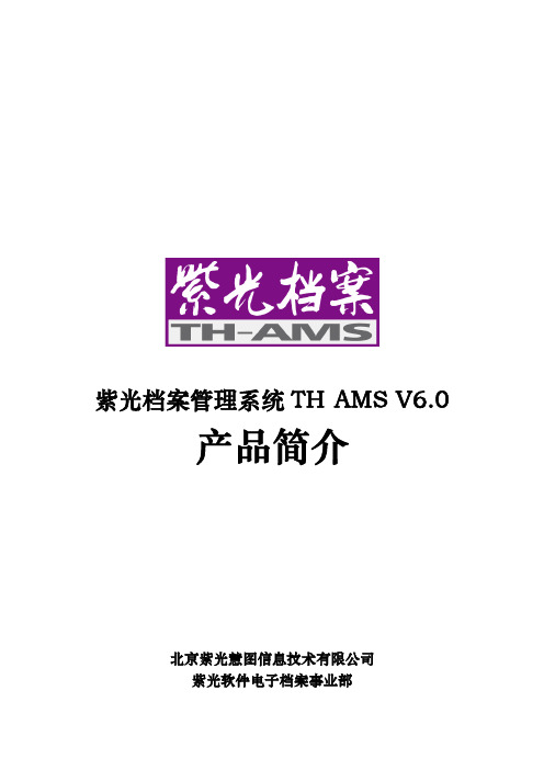 紫光档案管理系统TH-AMS V6.0