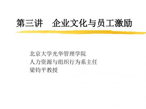 现代人力资源管理与组织文化—企业文化与员工激励