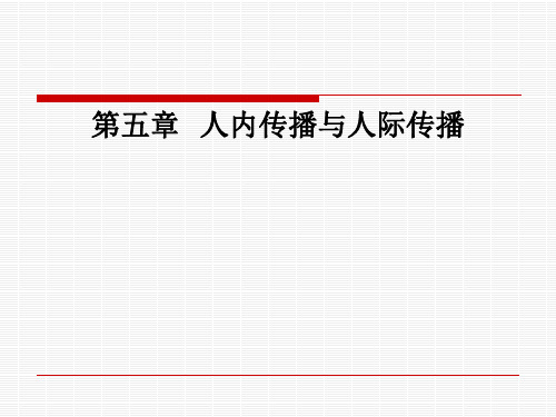 人内传播与人际传播教材(PPT 38张)