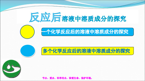 反应后溶液中溶质成分的探究