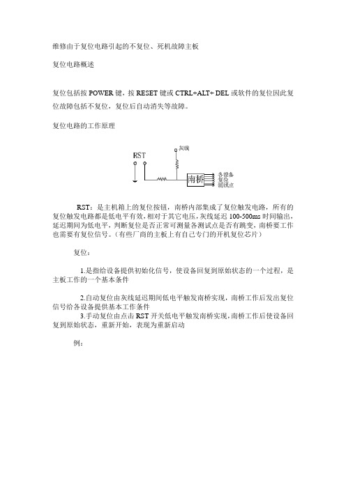 维修由于复位电路引起的不复位