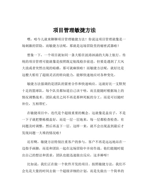 项目管理敏捷方法