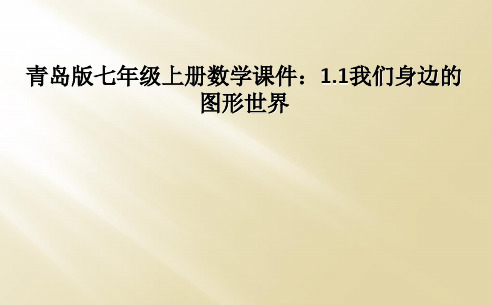 青岛版七年级上册数学课件：1.1我们身边的图形世界