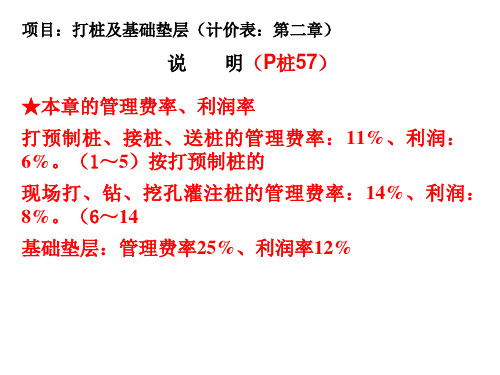 13江苏土建造价员培训第四部分打桩及基垫层解析PPT课件