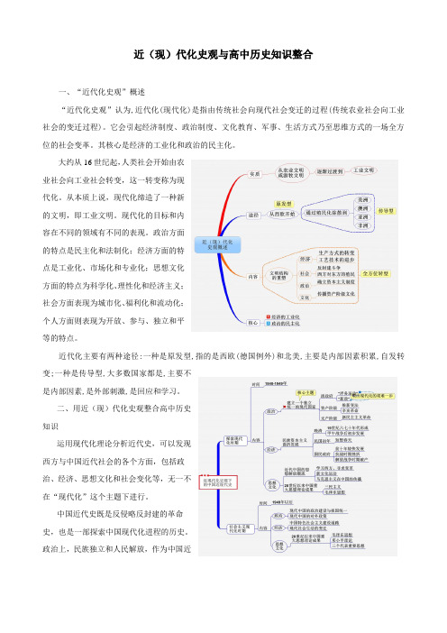 近代化史观整合高中历史知识