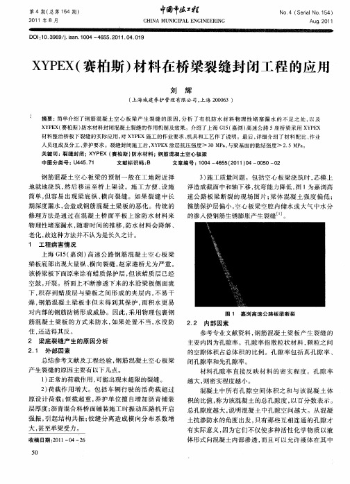 XYPEX(赛柏斯)材料在桥梁裂缝封闭工程的应用