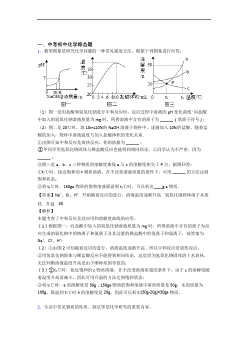 2020-2021中考化学二轮 综合题 专项培优含答案