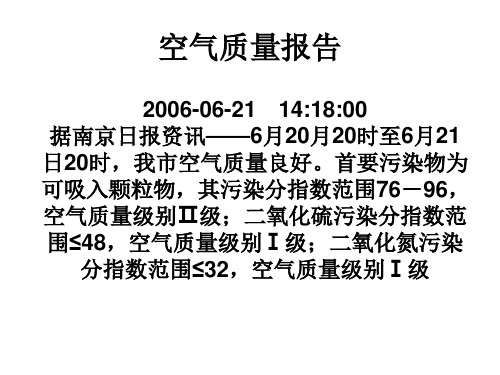 空气质量报告