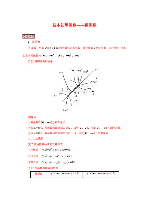 (数学)基本初等函数-幂函数