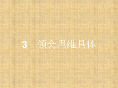 高中政治 专题三 运用辩证思维的方法 3.3 领会思维具体名师课件 新人教版选修4