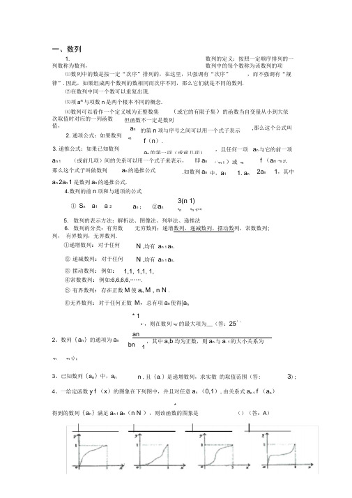 高中数学数列知识点总结(精华版)