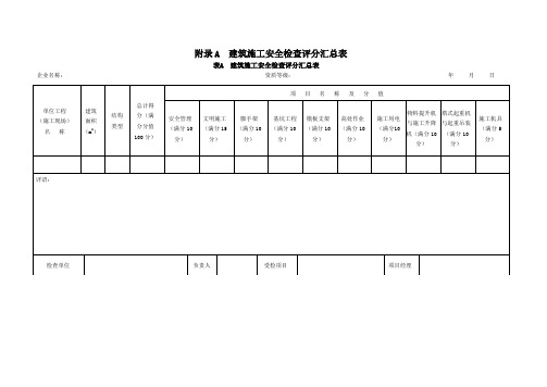 JGJ_59-2011_建筑施工安全检查标准_检查表格