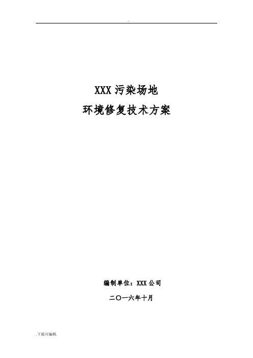 某污染场地修复技术方案设计