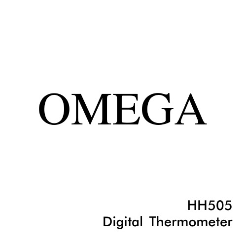 OMEGA HH505数字温度计说明书