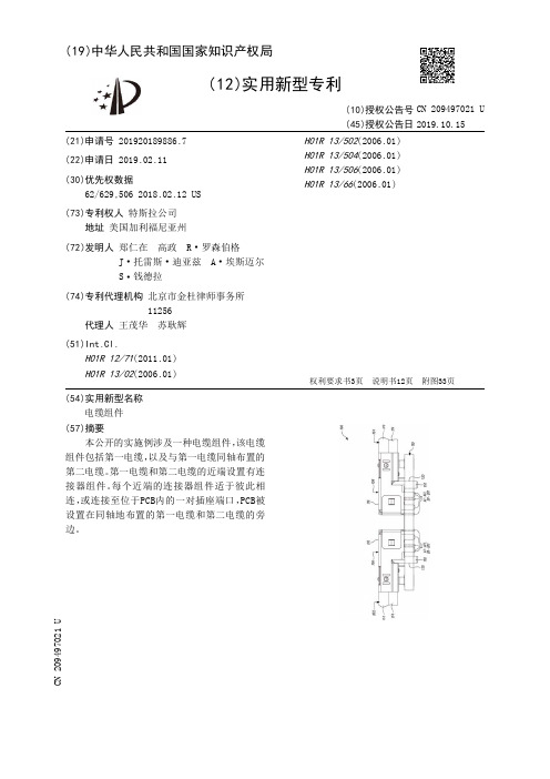 【CN209497021U】电缆组件【专利】