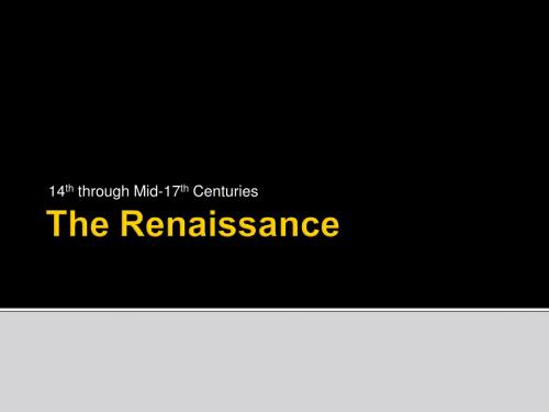 外教文艺复兴精品英语PPT：renaissance