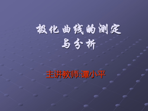 阳极极化曲线的测定与分析.