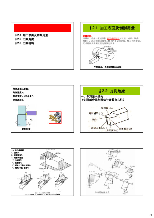 2.金属切削基本要素