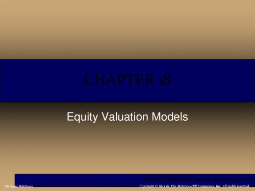 INVESTMENTS 投资学 Chap018 Equity Valuation Models 39页PPT文档