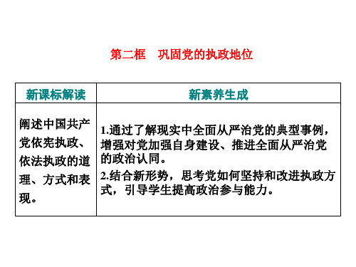 (2020新教材)新统编版高中政治必修3课件第三课  第二框 巩固党的执政地位