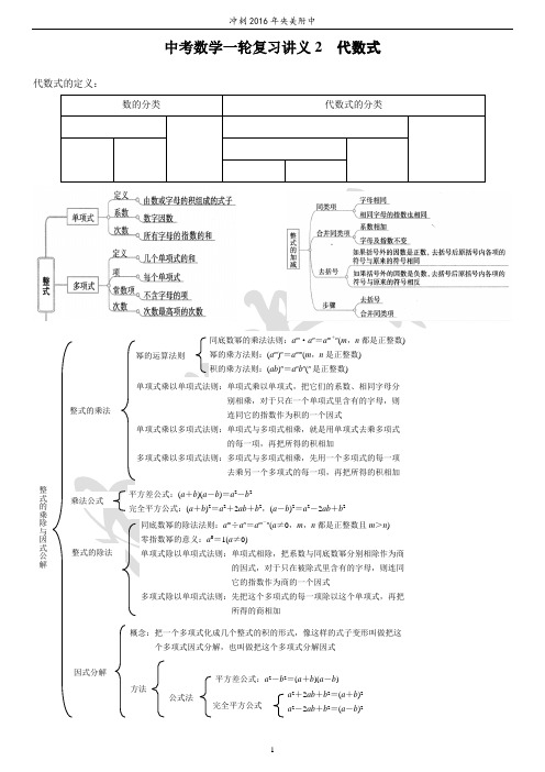 中考数学一轮复习讲义2__整式