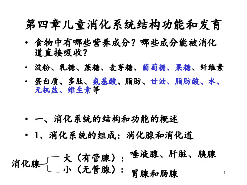 第五章儿童消化系统的结构功能及发育PPT课件