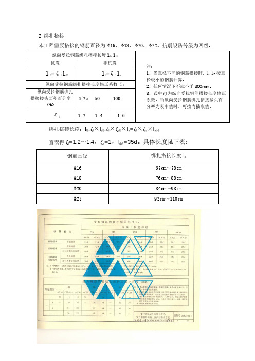 钢筋搭接长度计算方法