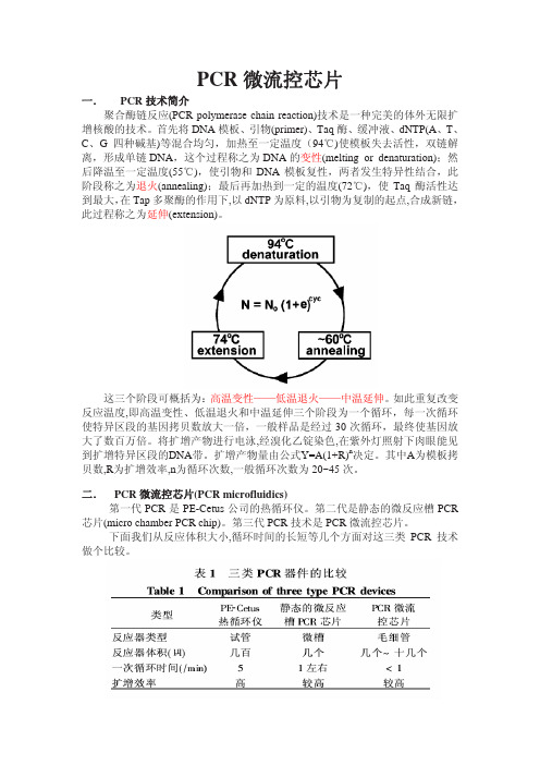 PCR微流控芯片