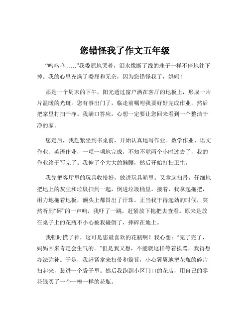 您错怪我了作文五年级