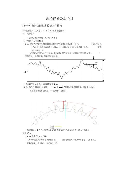 齿轮的误差及其分析