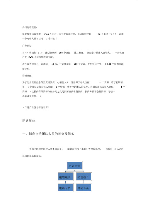 公司电销团队组建方案.doc