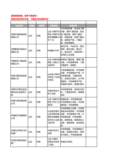 新版山东省济南打胶机工商企业公司商家名录名单联系方式大全62家