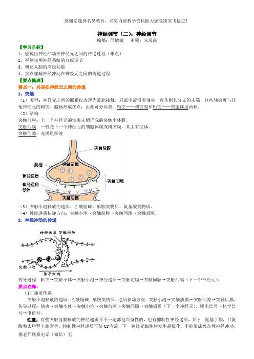 神经调节(二)神经调节 知识讲解