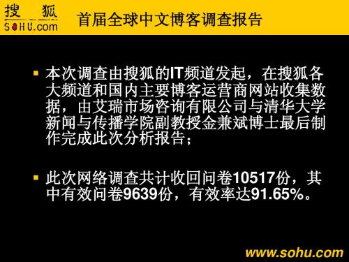 首届全球中文博客调查报告