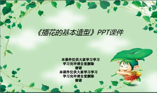 《插花的基本造型》PPT课件