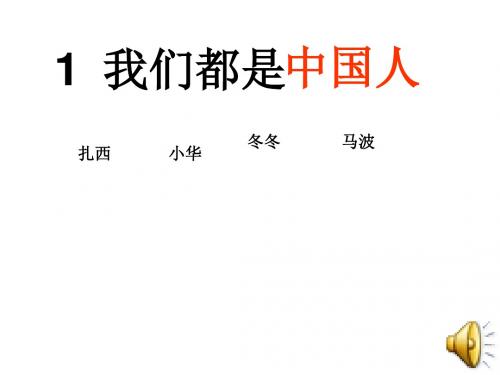 一年级语文上册课文1我们都是中国人课件2西师大版