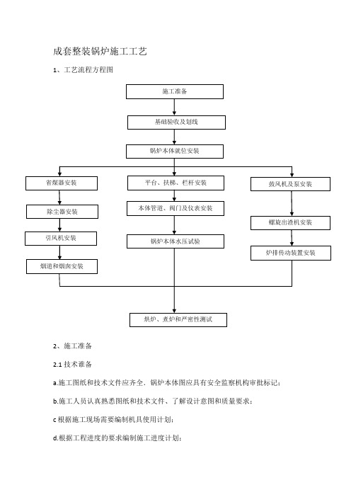 成套整装锅炉施工工艺